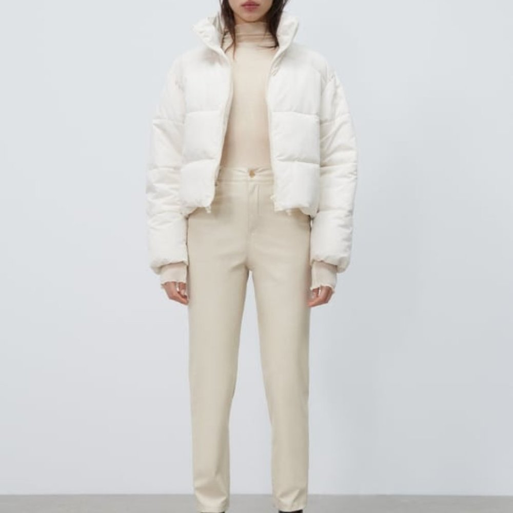 Zara Faux Leather Mom Fit Pants Women’s (US 6), (EU 28)